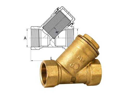 FILTR SKOŚNY 3/4" MOSIĄDZ DIAMOND - 3