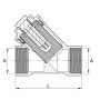 FILTR SKOŚNY Z WKŁADEM MAGNETYCZNYM 1/2 MOSIĄDZ DIAMOND - 5