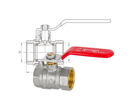 ZAWÓR KULOWY STANDARD Z DŁAWIKIEM GW 2 1/2" DIAMOND - 2