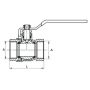 ZAWÓR KULOWY STANDARD Z DŁAWIKIEM GW 2 1/2" DIAMOND - 5