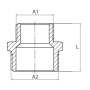 NYPEL REDUKCYJNY GZ 6/4x1" MOSIĄDZ DIAMOND - 6