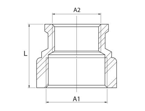 MUFA REDUKCYJNA GW 1/2x3/8 MOSIĄDZ DIAMOND - 5