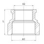 MUFA REDUKCYJNA GW 1/2x3/8 MOSIĄDZ DIAMOND - 6
