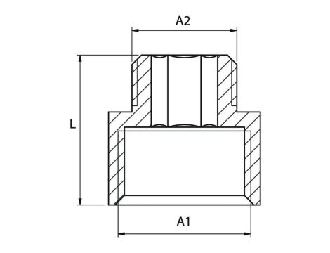 PRZEDŁUŻKA REDUKCYJNA GW GZ 1/2x3/8 15mm MOSIĄDZ DIAMOND - 5