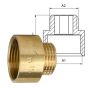 PRZEDŁUŻKA REDUKCYJNA GW GZ 1/2x3/8 15mm MOSIĄDZ DIAMOND - 3