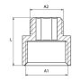 PRZEDŁUŻKA REDUKCYJNA GW GZ 1"x3/4 20mm MOSIĄDZ DIAMOND - 6