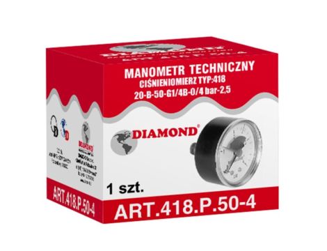 CIŚNIENIOMIERZ TYP:418 20-B-50-G1/4B-2,5 - 0/4 bar TYŁ - 3