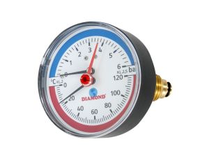 TERMOMANOMETR-TYP:420 TERMOMETR BM-80-3-G1/2B-6-0/120-2-26-10 Z CIŚNIENIOMIERZEM 20-B-80-G1/2B-2,5 - 0/6bar TYŁ