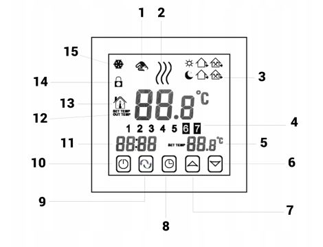 Termostat BC100-E (Biały) - 8