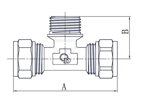 PEX TRÓJNIK GZ 25x3/4x25 SKR DIAMOND - 4