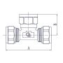 PEX TRÓJNIK GW 20x3/4x20 SKR DIAMOND - 5