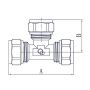 PEX TRÓJNIK 25x20x16 SKR DIAMOND - 5