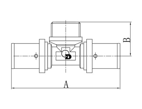 PEX TRÓJNIK GZ 20x3/4x20 ZPR DIAMOND - 2