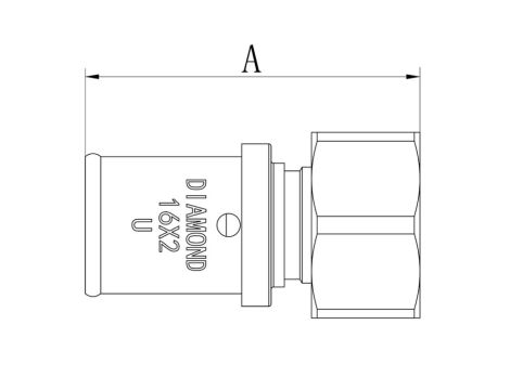 PEX ŁĄCZNIK GW 20x3/4 Z OBROTOWĄ NAKRĘTKĄ ZPR DIAMOND - 4