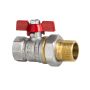 ZAWÓR KULOWY ZE ŚRUBUNKIEM, Z DŁAWIKIEM, Z ALUMINIOWYM MOTYLKIEM GW/GZ 3/4 DIAMOND - 2