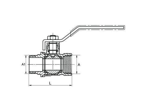 ZAWÓR KULOWY STANDARD Z DŁAWIKIEM GW/GZ 3/4  DIAMOND - 2