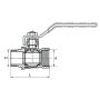 ZAWÓR KULOWY STANDARD Z DŁAWIKIEM GW/GZ 1"  DIAMOND - 3