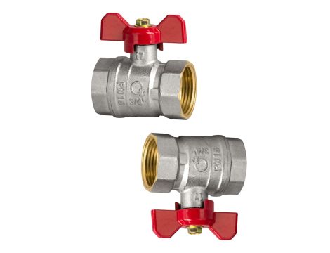 ZAWÓR KULOWY STANDARD Z DŁAWIKIEM GW Z MOTYLKIEM 1"  DIAMOND - 3