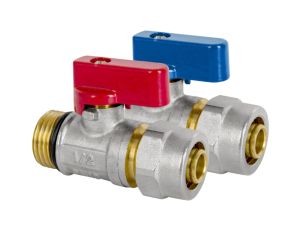 KUREK KULOWY EN 13828-S-Cu-DN15(1/2x16 PEX), MINI Z DŁAW.