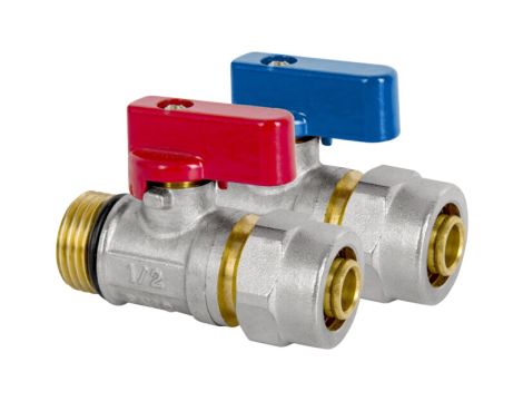 KUREK KULOWY EN 13828-S-Cu-DN15(1/2x16 PEX), MINI Z DŁAW.