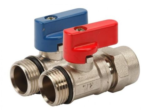 KUREK KULOWY EN 13828-S-Cu-DN15(1/2x16 PEX), MINI Z DŁAW. - 2