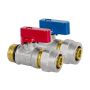 KUREK KULOWY EN 13828-S-Cu-DN15(1/2x16 PEX), MINI Z DŁAW. - 2