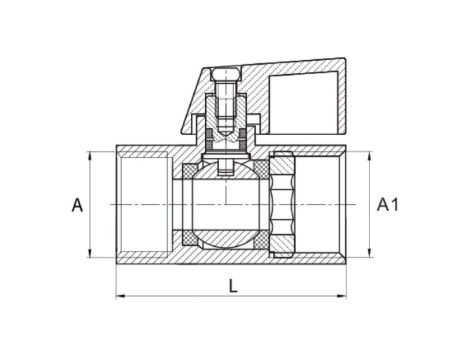 KUREK KULOWY EN 13828-S-Cu-DN15(1/2), MINI CHROM - 4