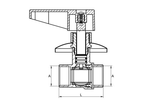 KUREK KULOWY EN 13828-S-Cu-DN15 (1/2) PODTYNKOWY - 3