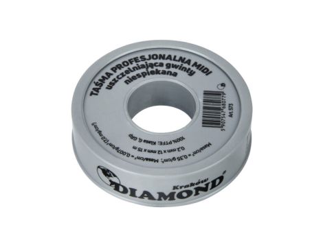 TAŚMA TEFLONOWA 15m USZCZELNIAJĄCA GAZU WODY GWINTÓW WODOODPORNA DIAMOND