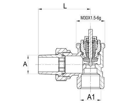 ZESTAW TERMOSTATYCZNY, EN215/PN-M-75002- DN15- F-K, KĄTOWY - 3