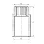 PRZEDŁUŻKA GW GZ 1/2 30mm MOSIĄDZ DIAMOND - 6