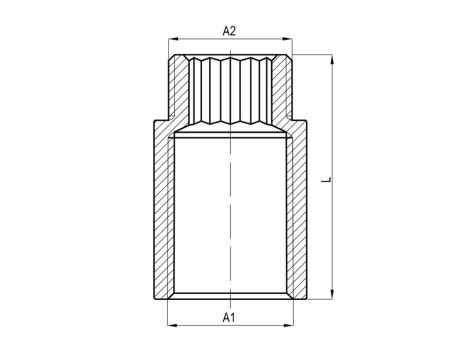 PRZEDŁUŻKA GW GZ 3/4 100mm MOSIĄDZ DIAMOND - 5