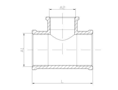 TRÓJNIK REDUKCYJNY GW 1"x3/4 MOSIĄDZ DIAMOND - 5