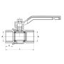 KUREK KULOWY DO INSTALACJI GAZOWYCH, TYP2200, CE15, EN 331, DN15(1/2), Rp/Rp - 3