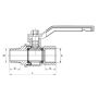 KUREK KULOWY DO INSTALACJI GAZOWYCH, DN15, 1/2" - 3