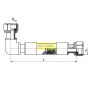 PRZEWÓD PRZYŁĄCZENIOWY CMG 1/2" W-Kolano - Diamond Flex DN12 - 500 mm - 3