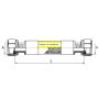 PRZEWÓD PRZYŁĄCZENIOWY CMG 1/2" WW - Diamond Flex DN12 - 750 mm - 3