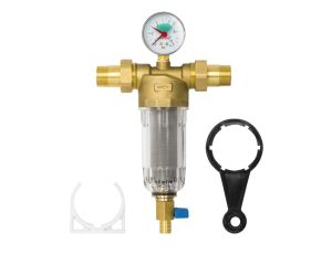 FILTR MECHANICZNY Z PŁUKANIEM WSTECZNYM Z MANOMETREM I ZAWOREM SPUSTOWYM, DN25, 1