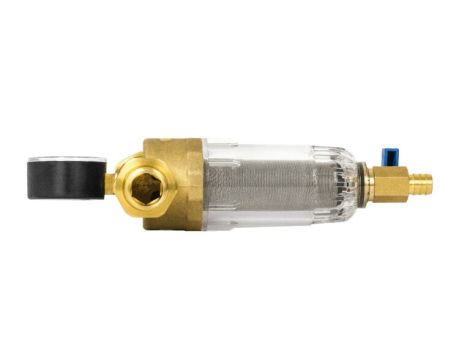 FILTR MECHANICZNY Z PŁUKANIEM WSTECZNYM Z MANOMETREM I ZAWOREM SPUSTOWYM, DN25, 1" - 6