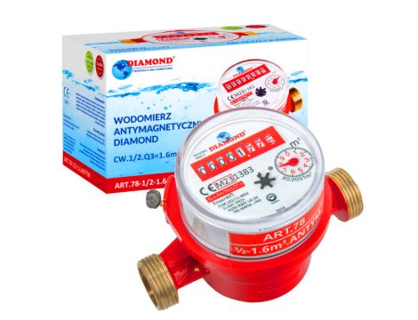 WODOMIERZ ANTYMAGNETYCZNY DIAMOND.CW.1/2.Q3-2.5 m3/h. - 3