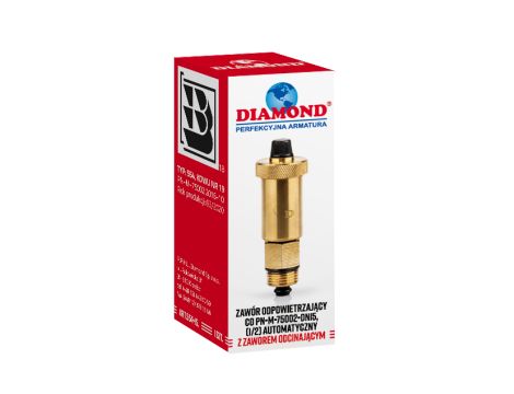 ZAWÓR ODPOWIETRZAJĄCY AUTOMATYCZNY Z PION. ZAW. ODCINAJĄCYM 1/2 DIAMOND - 3