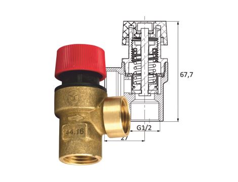 ZAWÓR BEZPIECZEŃSTWA 10BAR 1/2 GW DIAMOND - 3