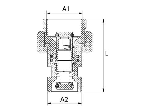ŚRUBUNEK DO NACZYNIA PRZEPONOWEGO 3/4" MOSIĄDZ DIAMOND - 4