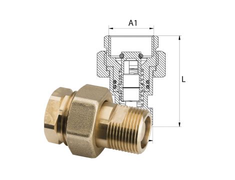 ŚRUBUNEK DO NACZYNIA PRZEPONOWEGO 3/4" MOSIĄDZ DIAMOND - 2