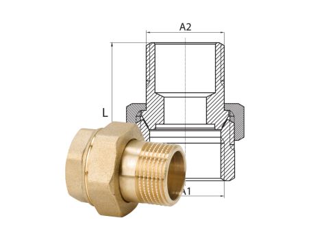 ŚRUBUNEK PROSTY 6/4" MOSIĄDZ DIAMOND - 3