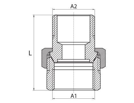 ŚRUBUNEK PROSTY 6/4" MOSIĄDZ DIAMOND - 4