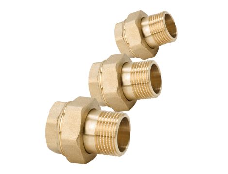 ŚRUBUNEK PROSTY Z USZCZELKĄ 5/4" MOSIĄDZ DIAMOND - 3