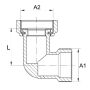 PÓŁŚRUBUNEK KĄTOWY 1"x1" MOSIĄDZ DIAMOND - 5