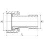 PÓŁŚRUBUNEK Z ZAWOREM ZWROTNYM 5/4"x1" MOSIĄDZ DIAMOND - 5