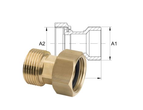 PÓŁŚRUBUNEK 1"x1" MOSIĄDZ DIAMOND - 2
